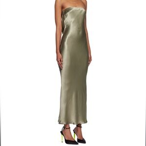 BEC + BRIDGE Green Moon Dance Strapless Dress